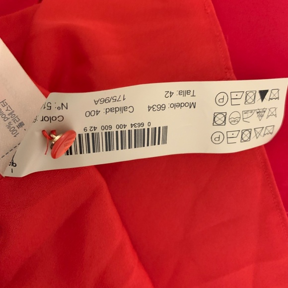 Massimo Duti Red Dress Size 10 - Picture 10 of 16